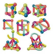 Comprar Set De Bloques Magneticos De Construcción De 128 Pieza Color