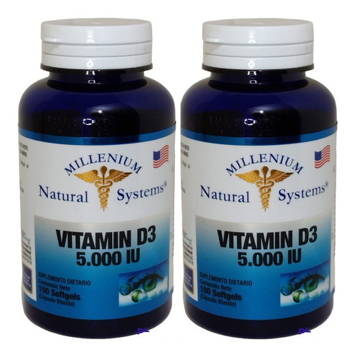 X2  Vitamina D3 5000 Iu X 100 - Unidad a $660
