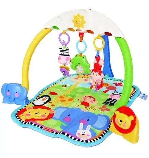 Gimnasio Fisher Price Bebe Musical Con Animales Multicolor