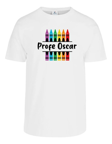Playera Para Maestros Personalizable Crayolas Dama Cab 15pz