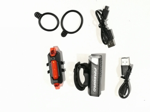 Luz Destellador Kit Para Bici Fire Bird Recargable Usb