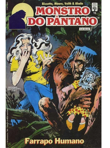 Hq Monstro Do Pântano Nº15 Março 1991 Editora Abril Raro!