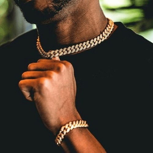 Imagen 2 de 3 de Combo De Cadena Y Pulsera Cubana Enchapado En Oro