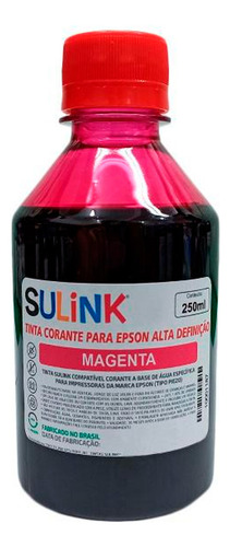 Tinta Sulink Para Epson Corante Alta Definição 250ml Magenta