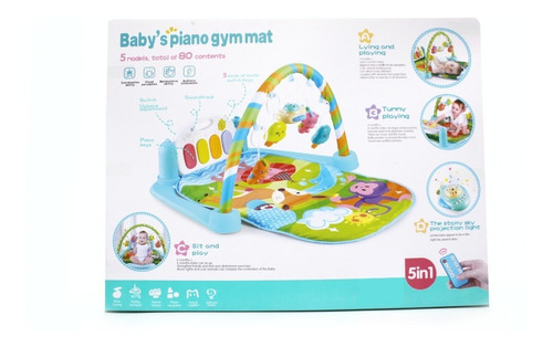 Gimnasio Para Bebe 5 En 1 Musical Piano Con Proyector R/c 