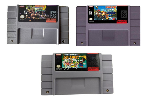 Donkey Kong Country 2, 3 + Mario All Stars Snes