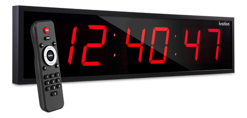 Reloj Led Digital Ivation, Con 6 Niveles De Brillo, 91,4 01