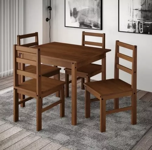 Juego de comedor 4 sillas - La Casa De Madera