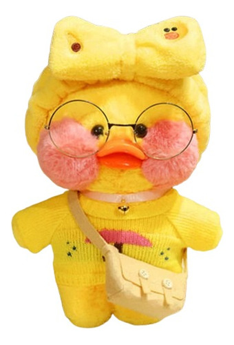 Peluche Pato Kawaii Lalafaan Ropa Amarilla Bolsita Al Hombro