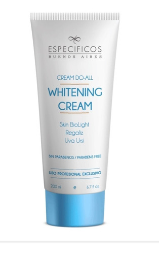 Whitening Cream Bio Light 200ml Específicos Buenos Aires