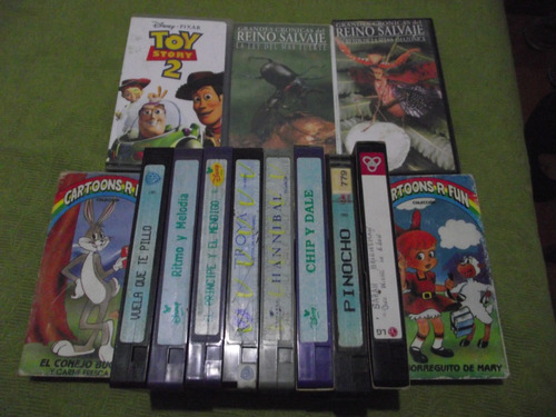 Conjunto De Peliculas Vhs Documentales Infantiles Y Clasicos