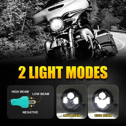 Faro Led Negro Lx-light De 7 Pulgadas, Faros Antiniebla D...