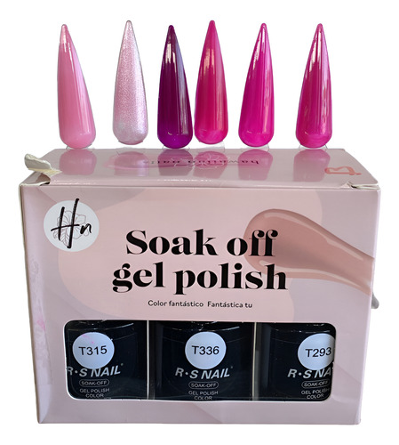 12 Gamas Esmalte En Gel Rs Nails 72 Colores Unicos