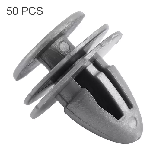 50Pcs Grapas 9mm Remaches de Plástico Gris de Panel de Puerta para Coche