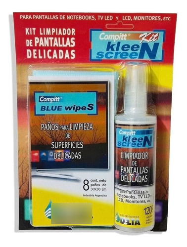 Kit De Limpieza De Pantallas Compitt Kleen Screen Delta Pc