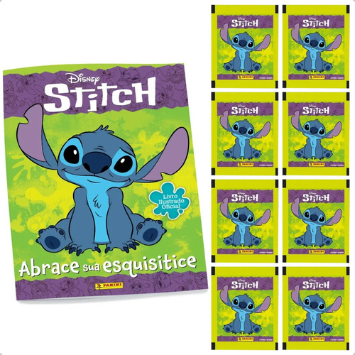 Kit 200 Figurinha Álbum Stitch Abrace Sua Esquisitice 40 Env