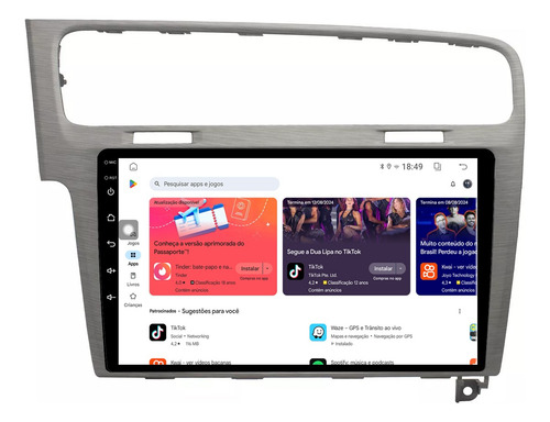 Central Multimidia Golf Mk7 10p Android Carplay 2/64gb