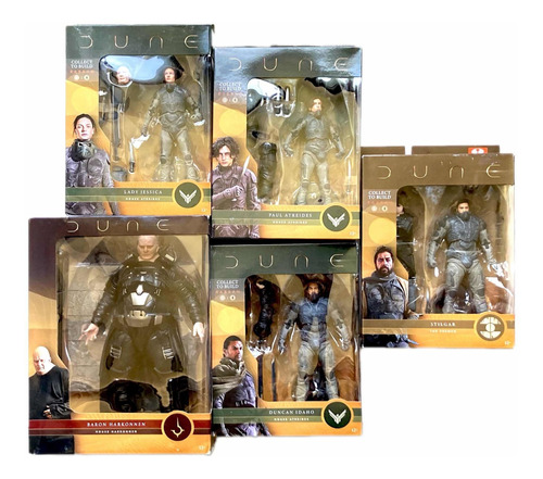 Set De 5 Figuras Macfarlane Dune (duna) + 1 Figura De Raven