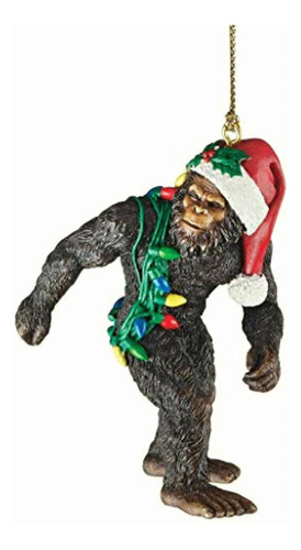 Design Toscano Bigfoot, El Yeti De Navidad Con Sombrero