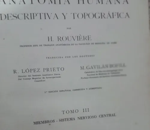 Anatomia Humana 3 Tms H Rouviere (Usado)