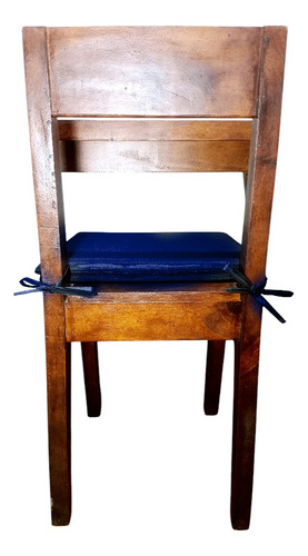 Almohadón Cubre Asiento 40x40 Cm Impermeable Antidesgarro Azul Oscuro Liso
