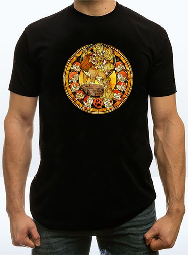 Playera Hombre Rey Leon Circulo Simba