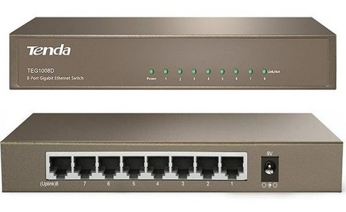 Switch De 8 Puertos Gigabit, Caja Metálica Tenda