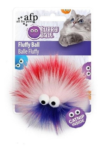 Brinquedo Bolinha De Pelo Colorida P/ Gato Afp Fluffer Ball
