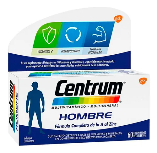 Centrum Hombre Multivitamínico Multimineral 60 Comprimidos