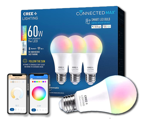 Cree Lighting Connected Max - Bombilla Led Inteligente A19 .
