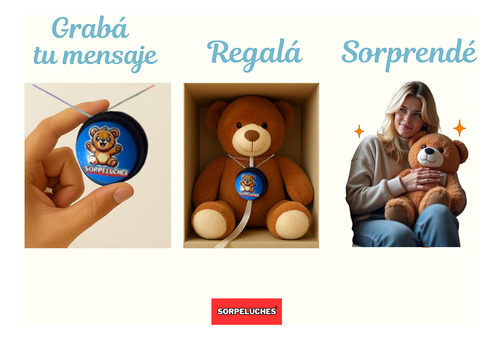 Peluche Con Tu Voz Personalizada! Regalo - Grabá Tu Mensaje Clásico