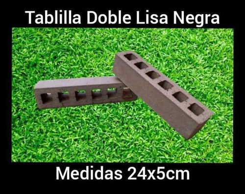 Tablillas Dobles Lisa Negra 