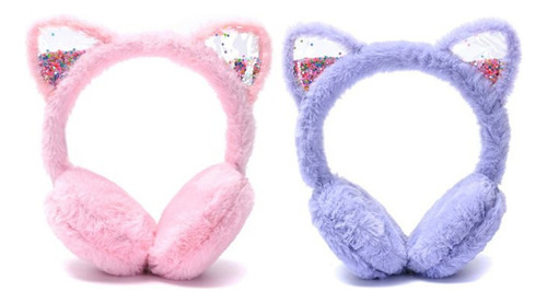 Orejera Skora De Peluche Infantil Orejitas Piel Tun Tunishop Color Violeta Diseño De La Tela N/a