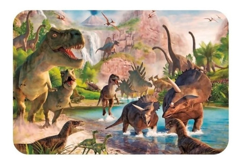 Mesinha Infantil Dinossauro Com 1 Cadeira Azul