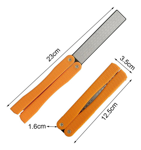 Afilador De Cuchillos De Bolsillo Portátil Naranja