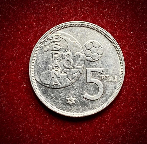 Moneda 5 Pesetas 1980 Mundial España 1982 