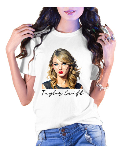 Playera Taylor Swift Música Pop Rock Cantante Moda Foto B/n