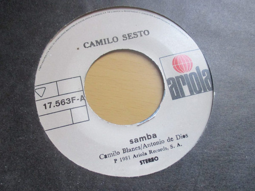 Mundo 45 Vinilo Camilo Sesto Samba