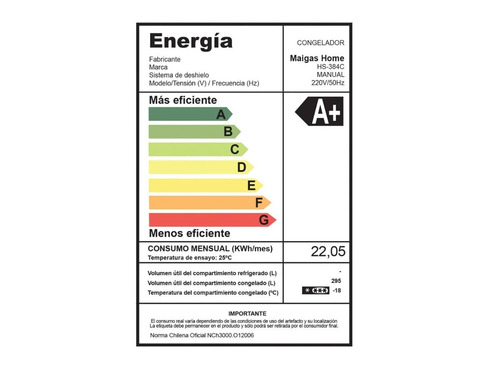 Freezer Horizontal Maigas Frío Directo 295 Litros Hs-384c