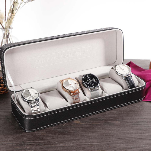 Elegante Funda De Reloj De Pulsera Con 6 Ranuras For Guarda