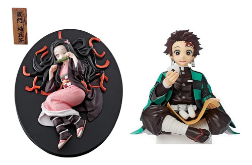 Set De 2 Figuras Nezuko Y Tanjiro Demon Slayer Sega Original