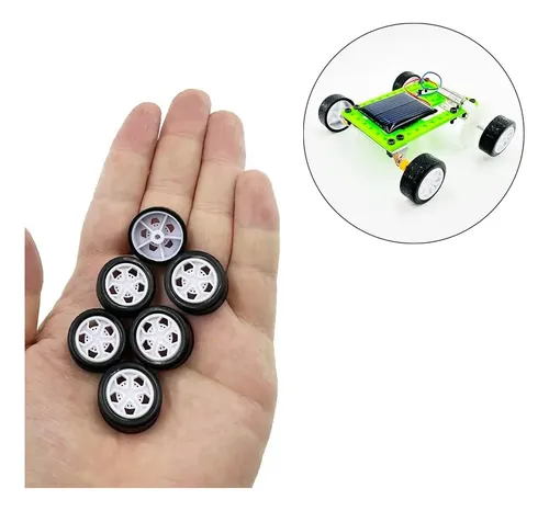 Kit De 10 Ruedas De Goma De 20 Mm Con 5 Ejes De Acero Para Coches RC Y Proyectos De Bricolaje – Accesorios De Repuesto