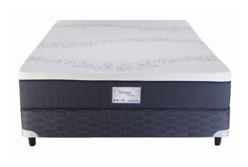 Sommier Suavestar Relax Stress Free 1 plaza de 190cmx80cm  azul