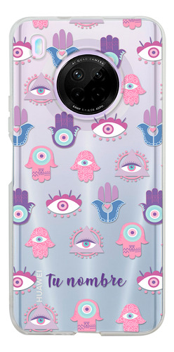 Funda Para Huawei Ojo Turco Mano Fátima Hamsa Con Nombre