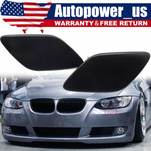 2pcs Headlight Washer Cover For 2007-10 Bmw 328i 335i Coup