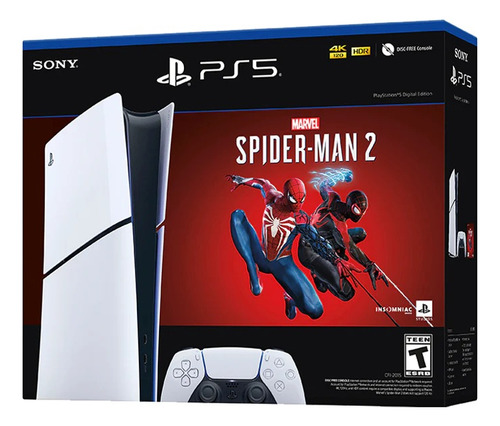 Sony Ps5 Slim 1tb Digital Playstation 5 Mas Juego Spider-man