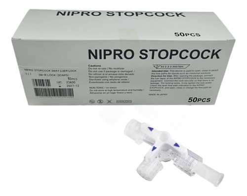 Llave 3 Pasos Nipro 3way Stopcock Caja 50 Un