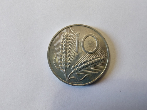Moneda Italia 10 Liras 1955 Espigas (x1613