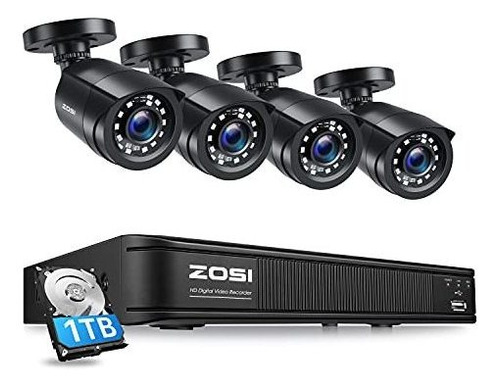 Kits Dvr Para Vigilancia Zosi H.265+1080p Sistema De Cámara 