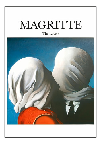 René Magritte The Lovers Impresión 33x48 Cm